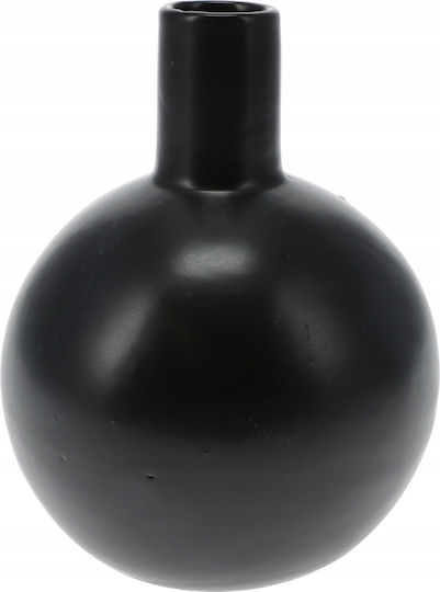 Koopman Porzellan Vase Schwarz 10xH13.5cm