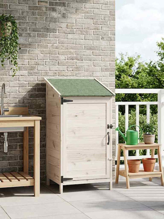 Wooden Garden Shed White 0.59x0.56x1.135m