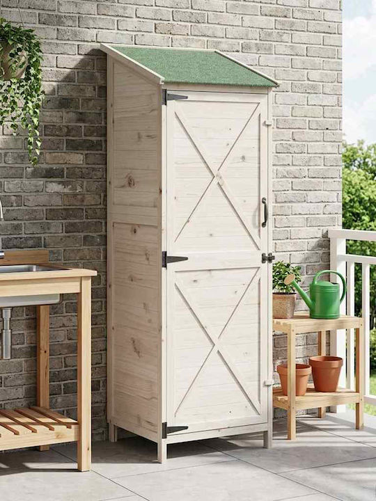 Wooden Garden Shed White 0.595x0.56x1.765m