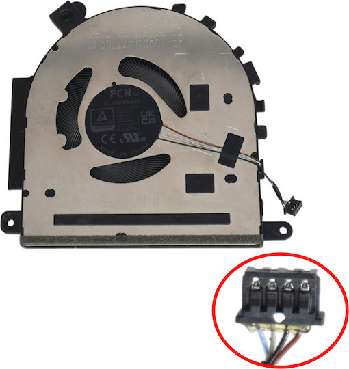 Ανεμιστηράκι Laptop Cpu Cooling Fan Lenovo Ideapad Slim 3 14irh10 83k0 14irh10r 83k3 14ahp10 83k9 14arp10 83k6 14iru10 83kc 5f10s14202 5f10s14201 Dfs5l22h15b85t 4pin Κωδ.81678