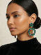 Grekas Dangle Earrings with Green Stones