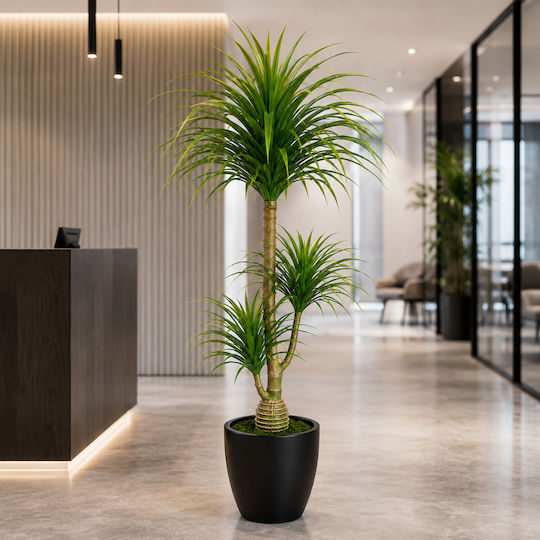 Künstliche Dracaena Pflanze 1,5 m Topfpflanze Dekoratives Tropenbaum Für Innenraum