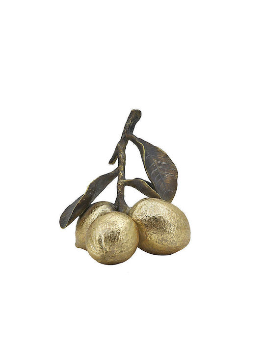 Resin Lemon X 3 Decor Gold 17cm