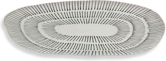 Zaros Декоративна Керамична Черна Чиния 32.5x24x3.5см
