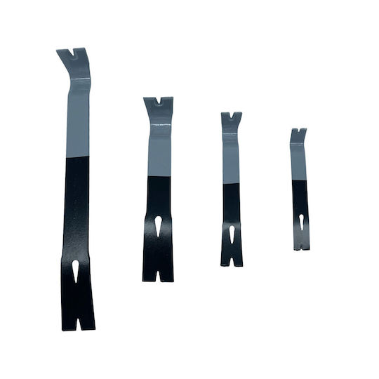 Set 4 Flache Brechstangen Relaxdays Schwarz Grau 38x0,6x3,5 cm