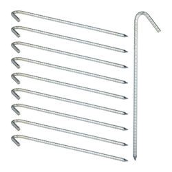 Relaxdays XL Set 10 Bodenanker Silber 39x1x6,5 cm Relaxdays XL Set 10 Bodenanker Silber 39x1x6,5 cm