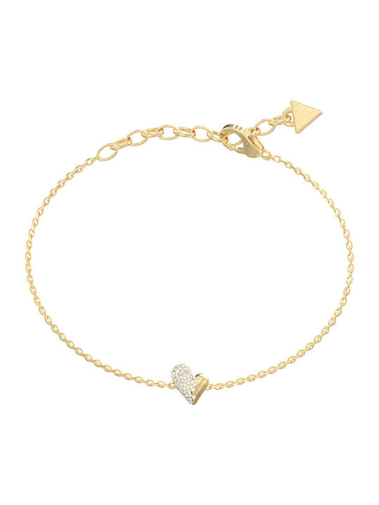 Guess Women's Bracelet with Heart Design in Gol...