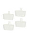 Kotarbau Set 4 Ghivece De Flori Din Plastic Rustic Alb