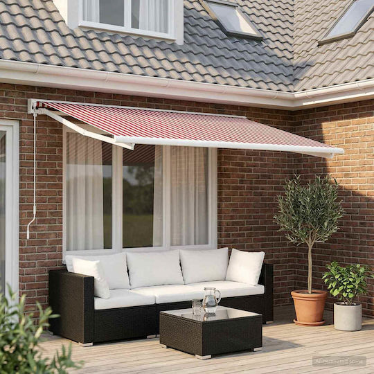 vidaXL Awning Fabric Red with PU Coating 3x4m