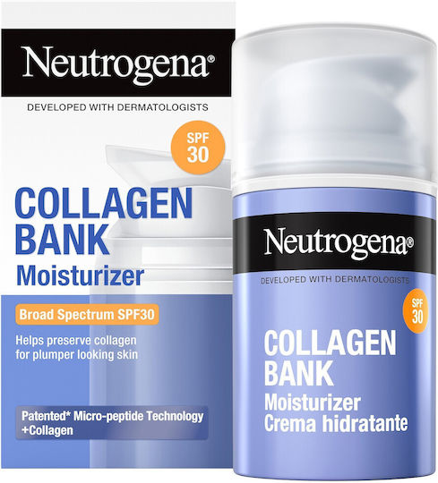 Neutrogena Bank Moisturizer Ενυδατική Κρέμα Προσώπου Ημέρας με SPF30 & Κολλαγόνο 50ml