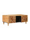 Rectangular Central Coffee Table Solid Wood Brown 100x54x40cm