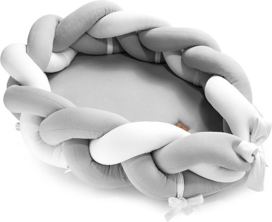 Beboulino Baby Pillow Nest White Grey 53x75cm