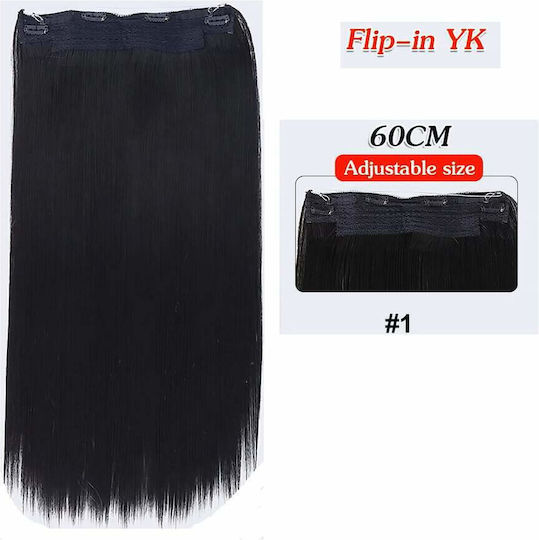 Hair Extension with Clip in Black Colour 60cm