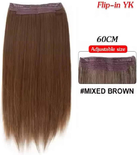 Hair Extensions with Clip in Chestnut Colour 60cm