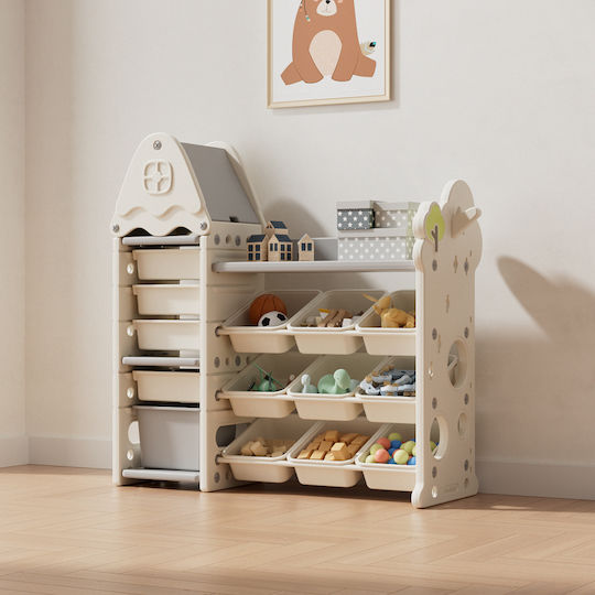 Floor Bookcase Wooden White 108x44x103cm