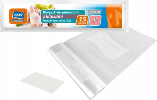 RAVI Σακούλες Απορριμάτων Χωρητικότητας 4lt 45x27cm 15τμχ Λευκές