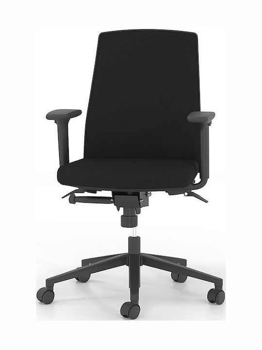 Office Chair with Adjustable Arms Black