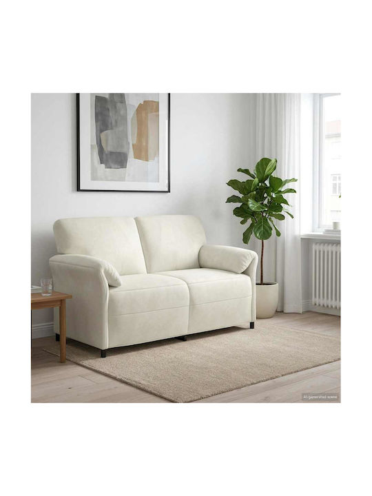 Двуместен Диван Кадифен Крем 158x83x95см