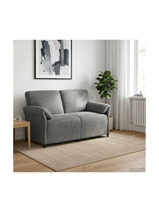 Двуместен Кадифен Диван Сив 158x83x95см