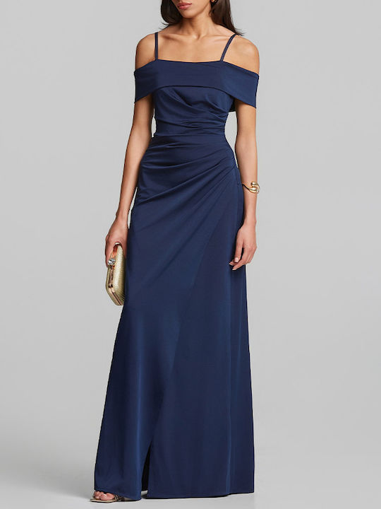 Lynne Satin Wedding - Christening Dress Blue