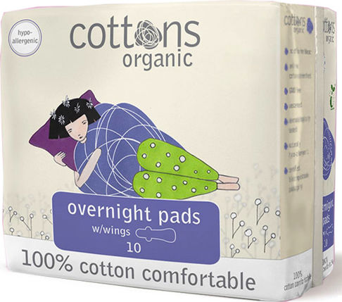 Cottons Organic Σερβιέτες με Φτερά 10τμχ