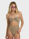 Summer Strapless Swimsuit with Cutouts Bay Blue