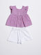 Kids Set with Shorts Summer 2 Pieces White
