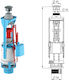Universal Dual 2″ Integrierter Mechanismus für verstellbaren mechanischen Doppelbetrieb Toilettschwimmer und Spülventile