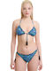 Bikini Τριγωνάκι B Cup με Ενίσχυση Μπλε