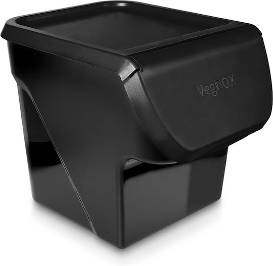 Vilde General Use Box with Lid Plastic Black 27.5x26x34cm