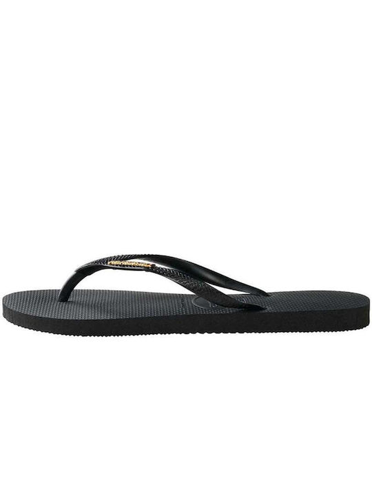 Havaianas Slim Logo Metallic Чехли В Черен Цвят