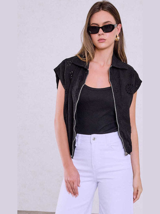 Celestino Damenjacke Jean Bestickte Details Sch...