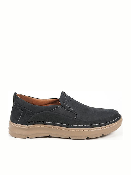 Δερμάτινα Ανδρικά Loafers σε Μπλε Χρώμα