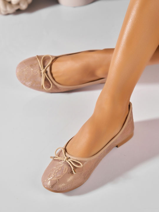 Pantofi Balerini Pentru Femei În Culoare Khaki