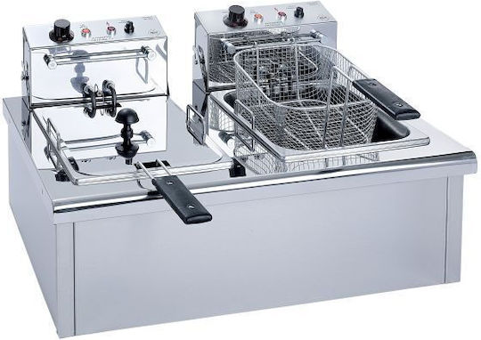 M&M equipment Електрически Двоен Фритюрник С Капацитет 2x7л