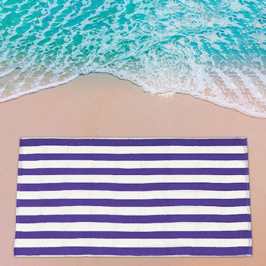 San Lorentzo Cotton Purple Beach Towel 75x150cm