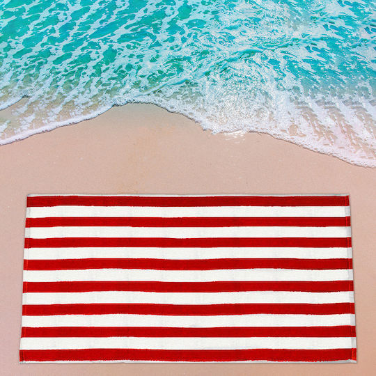 San Lorentzo Cotton Red Beach Towel 75x150cm