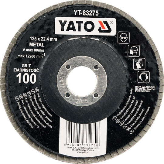 Schleifscheibe Flach 125mm P60 Yt-83273 Yato