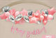 Composition with 30 Pink Modelling Balloons