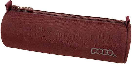 Polo Pencil Case Cylinder Burgundy
