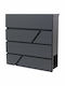 AWTools Пощенска Кутия На Открито Inox В Сив Цвят 37x37x10.5см