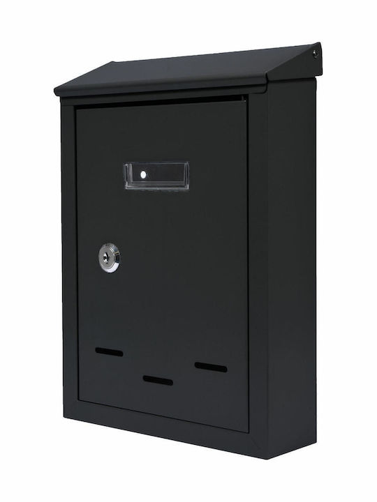 AWTools Пощенска Кутия За Открито Inox В Черен Цвят 30x23x8.5см