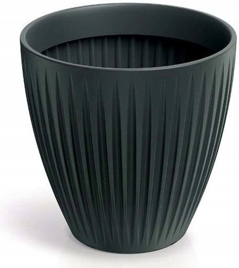 Latia Round Midl Flowerpot Anthracite Pp-tlro60ma
