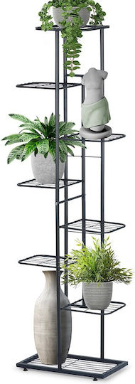 Vilde 8-tier Metal Flower Stand Black 153 Cm