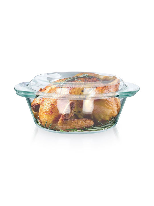 Vilde Round Heat-Resistant Cookware Glass with Lid 20.5x18x8.5cm