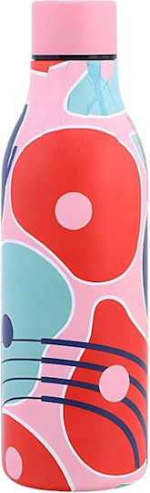 Queen Mother Pink Geometric Art Edition Kids Water Bottle Thermos Stainless Steel Pink 500ml