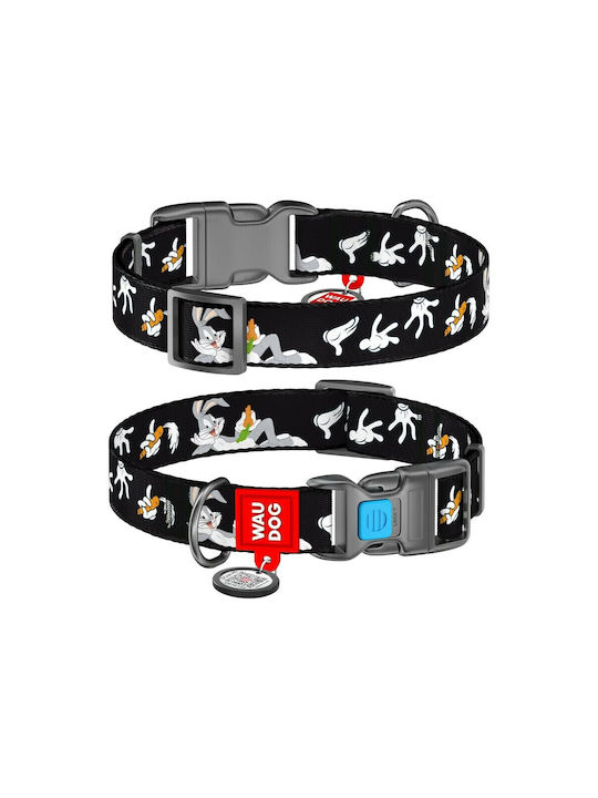 Waudog Bugs Bunny Guler Pentru Câini Negru Smart Id 15mm X 23 35cm