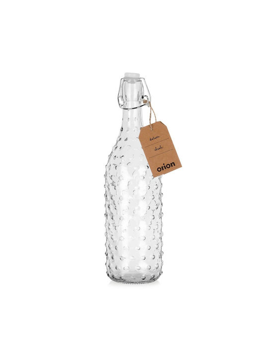 Orion Glass Water Bottle With Transparent Clip 1000ml
