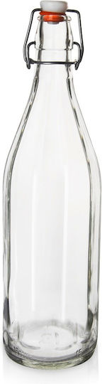 Orion Sticlă De Apă Din Sticlă Transparentă Cu Clemă 750ml