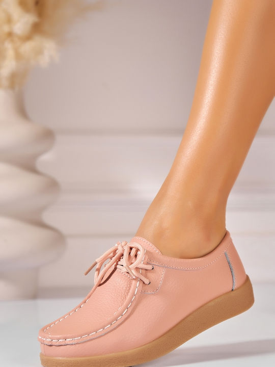Reverse Oxfords Din Piele Pentru Femei Roz